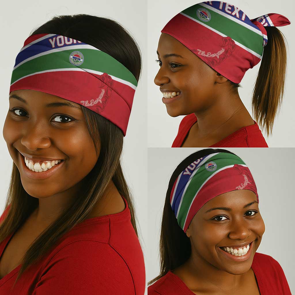 Custom Gambia Football Neck Gaiter Scorpions Never Die LT15