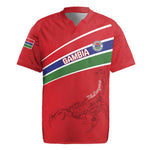 Custom Gambia Football Rugby Jersey Scorpions Never Die