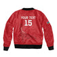 Custom Gambia Football Sleeve Zip Bomber Jacket Scorpions Never Die
