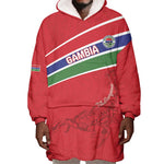 Custom Gambia Football Wearable Blanket Hoodie Scorpions Never Die