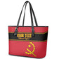 Custom Angola Football Leather Tote Bag Viva Palancas Negras