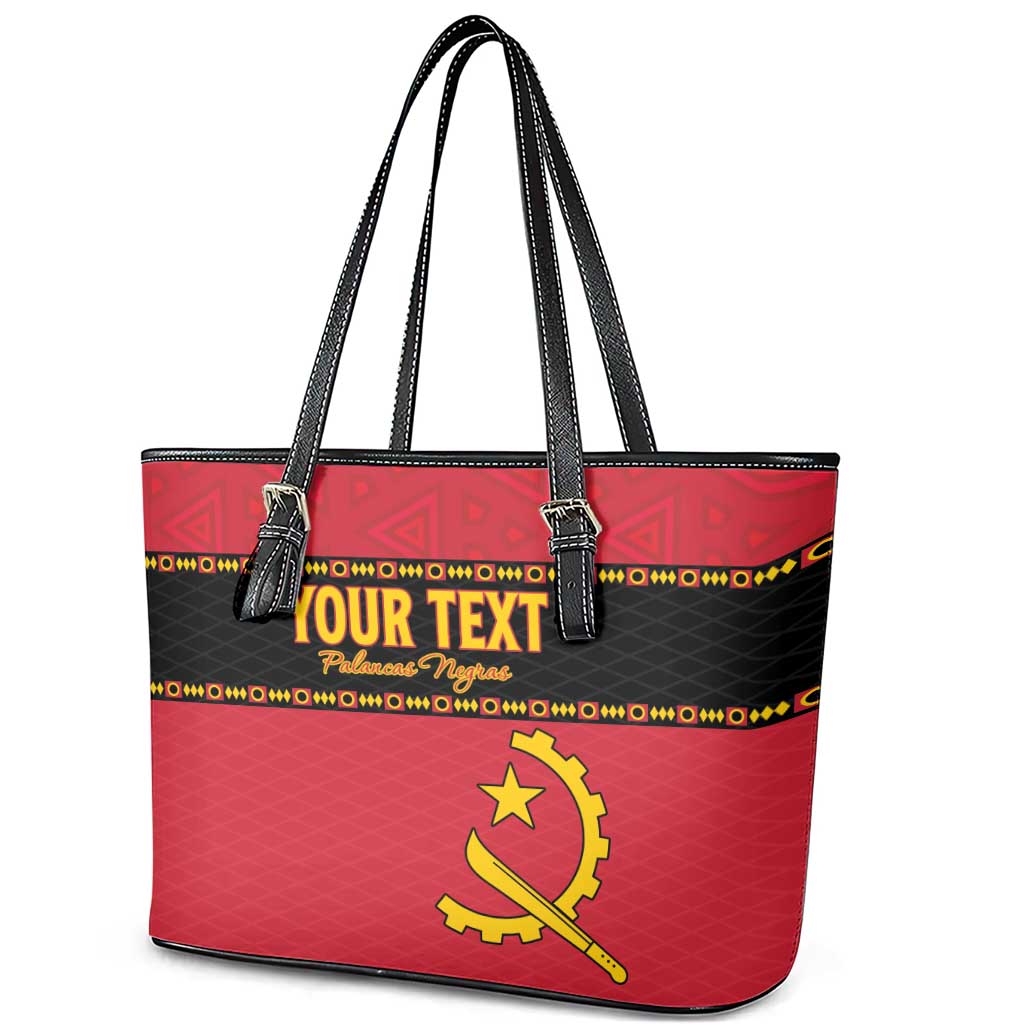 Custom Angola Football Leather Tote Bag Viva Palancas Negras