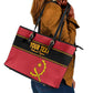 Custom Angola Football Leather Tote Bag Viva Palancas Negras