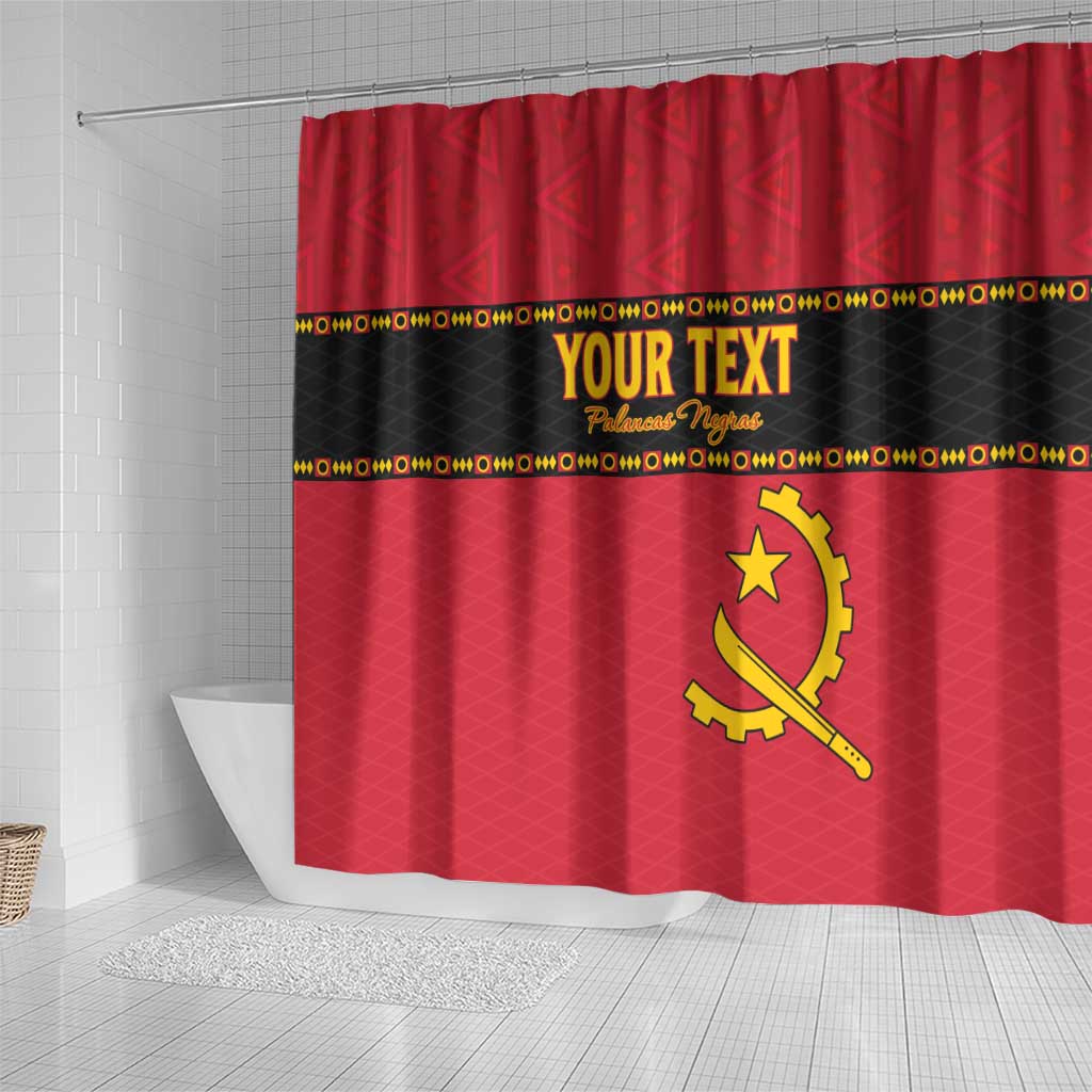 Custom Angola Football Shower Curtain Viva Palancas Negras