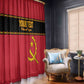 Custom Angola Football Window Curtain Viva Palancas Negras