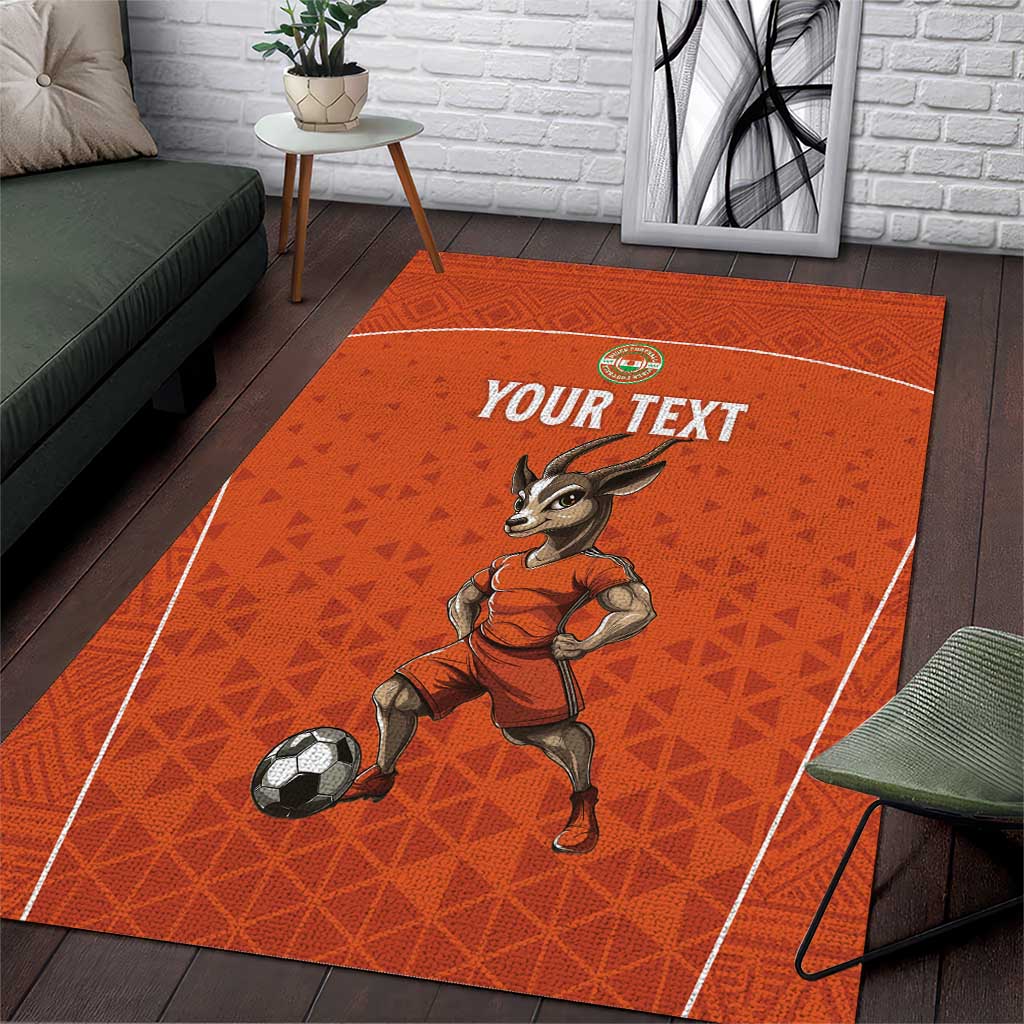 Custom Niger Football Area Rug Allez Menas
