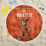 Custom Niger Football Beach Blanket Allez Menas