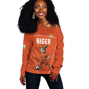 Custom Niger Football Off Shoulder Sweater Allez Menas