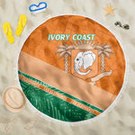 Ivory Coast Rugby Custom Beach Blanket Allez Les Elephants