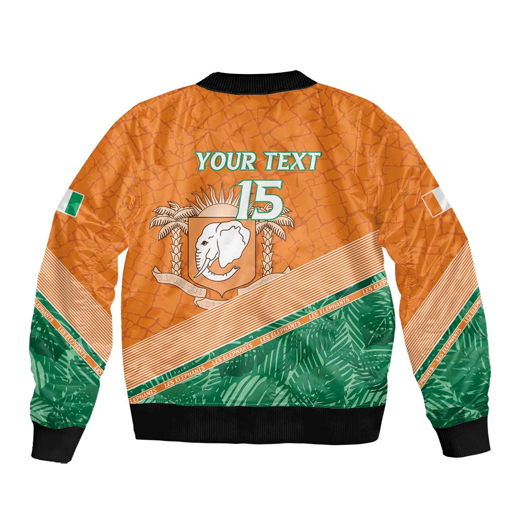 Ivory Coast Rugby Custom Bomber Jacket Allez Les Elephants