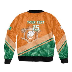Ivory Coast Rugby Custom Bomber Jacket Allez Les Elephants