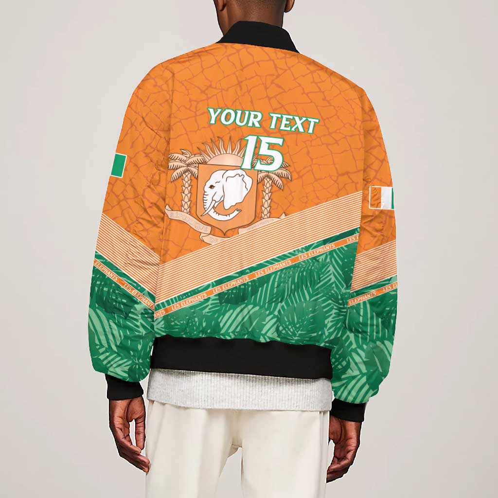 Ivory Coast Rugby Custom Bomber Jacket Allez Les Elephants