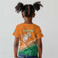 Ivory Coast Rugby Custom Kid T shirt Allez Les Elephants