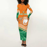 Ivory Coast Rugby Custom Long Sleeve Bodycon Dress Allez Les Elephants LT15