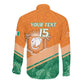Ivory Coast Rugby Custom Long Sleeve Button Shirt Allez Les Elephants