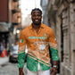 Ivory Coast Rugby Custom Long Sleeve Button Shirt Allez Les Elephants