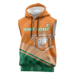 Ivory Coast Rugby Custom Sleeveless Hoodie Allez Les Elephants - African Pride