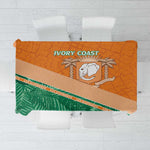 Ivory Coast Rugby Custom Tablecloth Allez Les Elephants