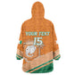 Ivory Coast Rugby Custom Wearable Blanket Hoodie Allez Les Elephants