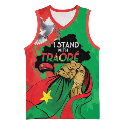 Burkina Faso I Stand With Traore Basketball Jersey LT15