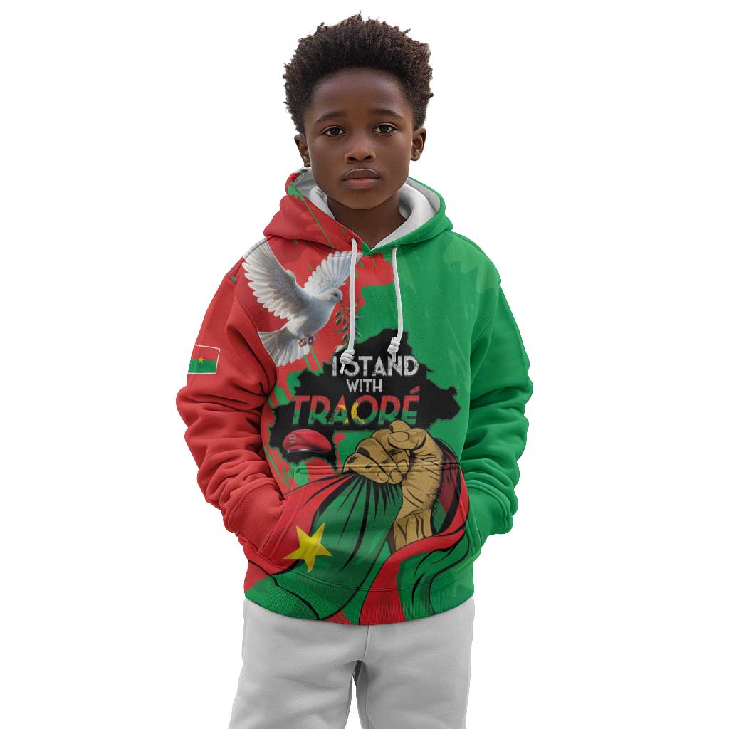 Burkina Faso I Stand With Traore Kid Hoodie