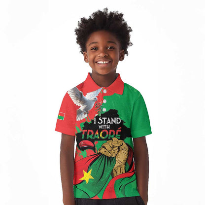 Burkina Faso I Stand With Traore Kid Polo Shirt