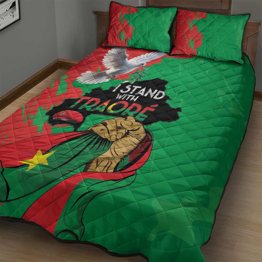 Burkina Faso I Stand With Traore Quilt Bed Set