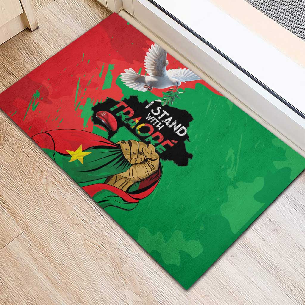 Burkina Faso I Stand With Traore Rubber Doormat