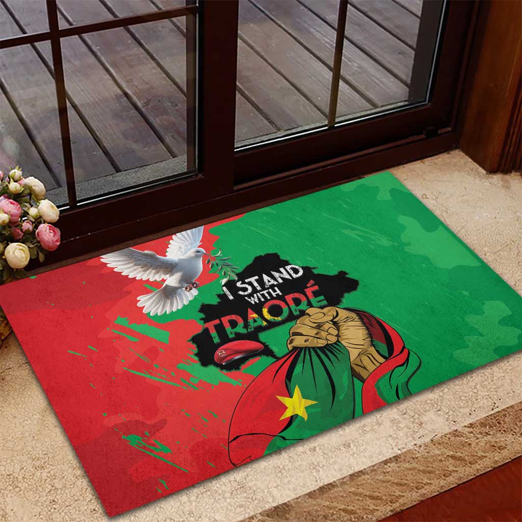 Burkina Faso I Stand With Traore Rubber Doormat