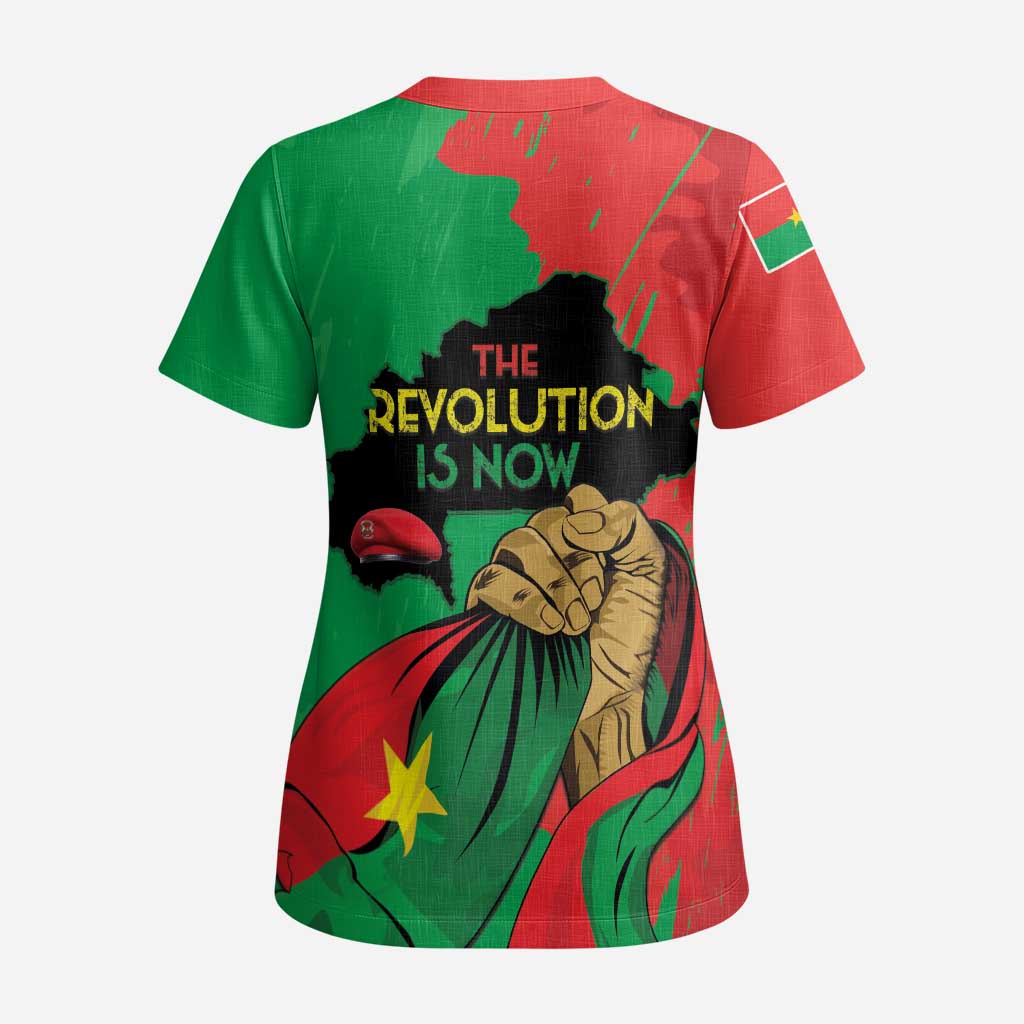 Traore Burkina Faso Scrub Top I Stand With Traore - African Pride