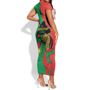 Burkina Faso I Stand With Traore Short Sleeve Bodycon Dress LT15