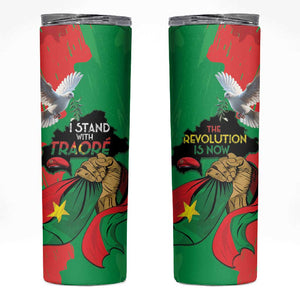 Burkina Faso I Stand With Traore Skinny Tumbler