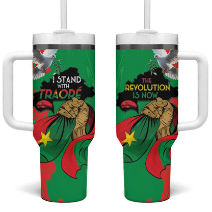 Burkina Faso I Stand With Traore Tumbler With Handle