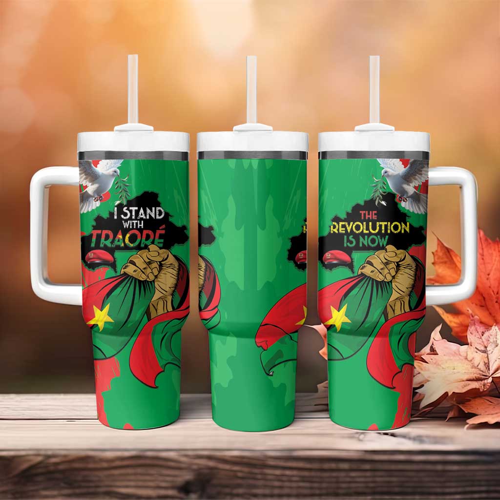 Burkina Faso I Stand With Traore Tumbler With Handle