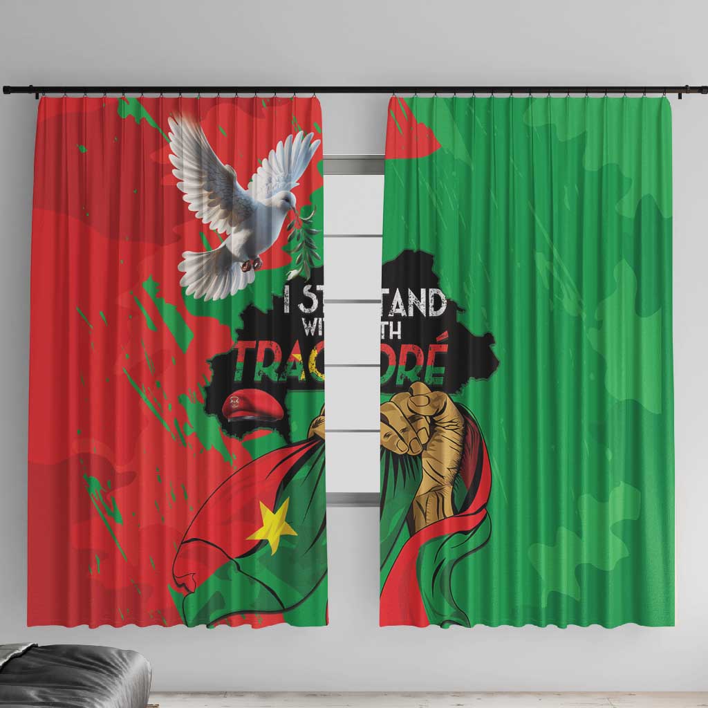 Burkina Faso I Stand With Traore Window Curtain