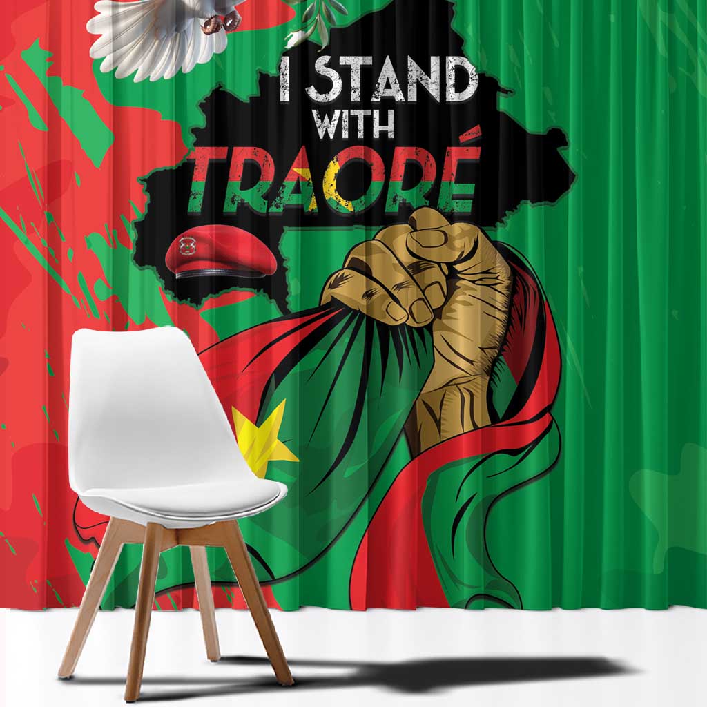 Burkina Faso I Stand With Traore Window Curtain