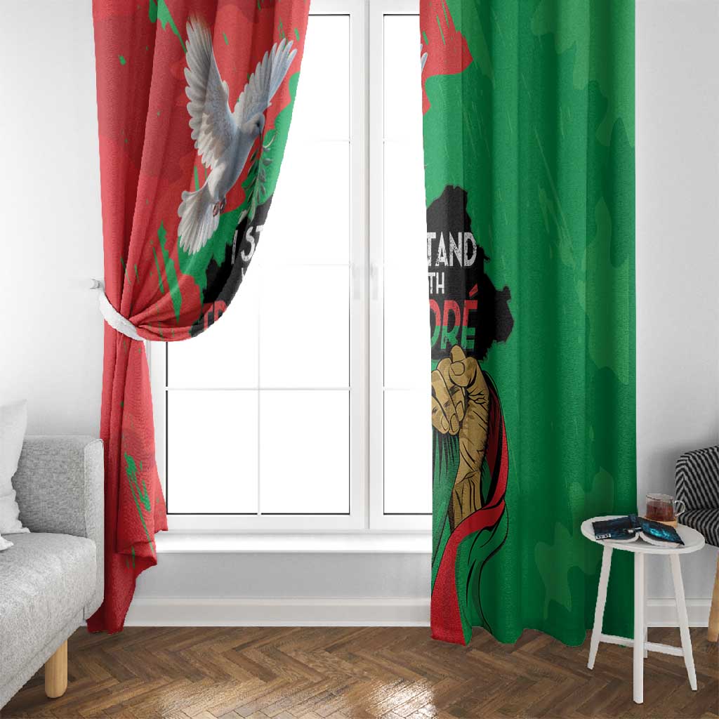 Burkina Faso I Stand With Traore Window Curtain