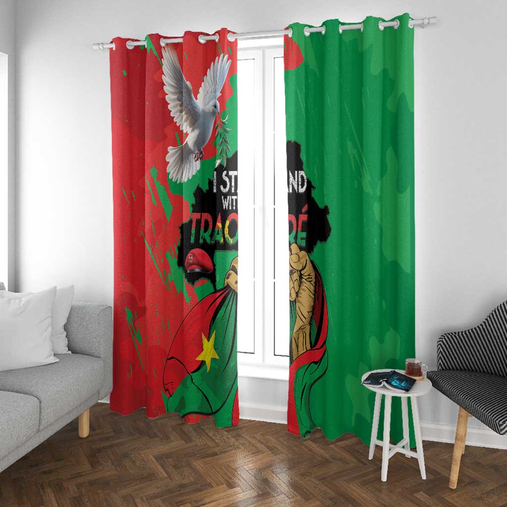 Burkina Faso I Stand With Traore Window Curtain