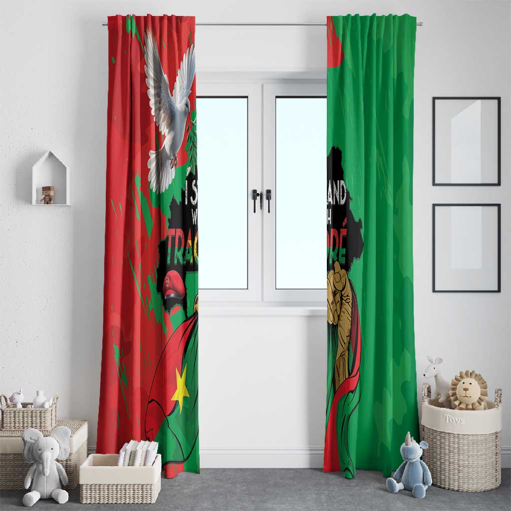 Burkina Faso I Stand With Traore Window Curtain