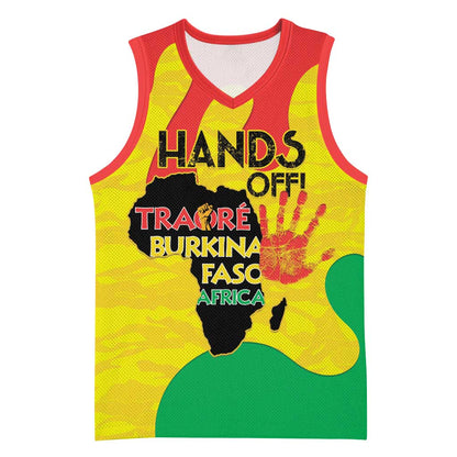 Hands Off Traore Burkina Faso Africa Basketball Jersey Military Pattern LT15