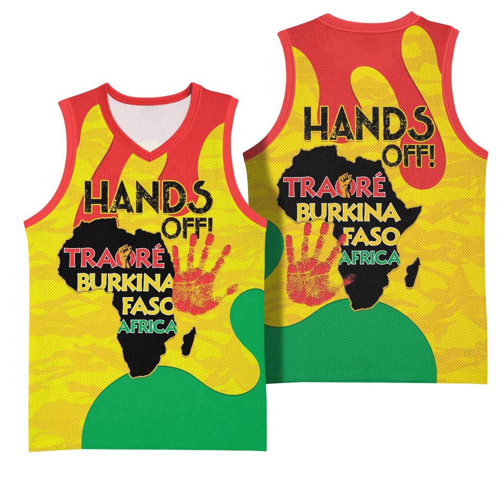 Hands Off Traore Burkina Faso Africa Basketball Jersey Military Pattern LT15