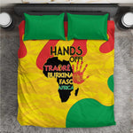 Hands Off Traore Burkina Faso Africa Bedding Set Military Pattern