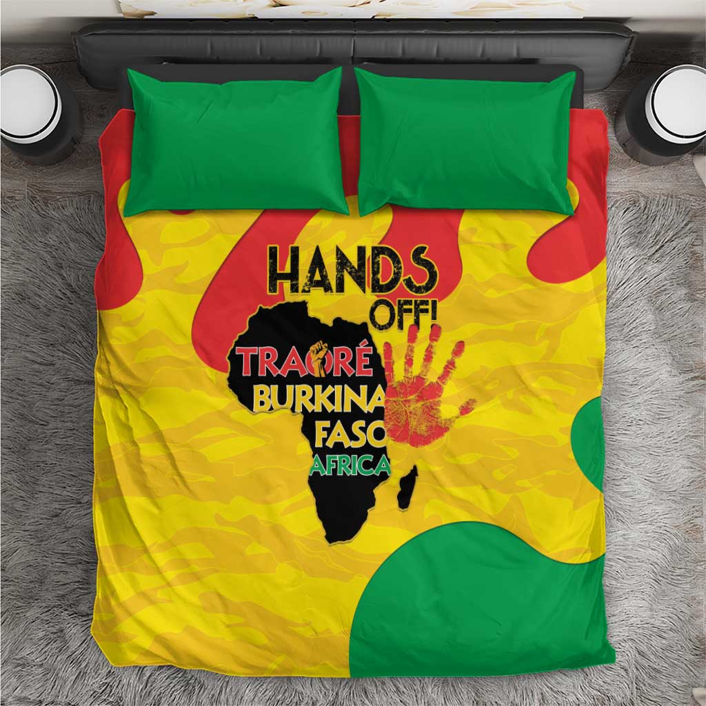 Hands Off Traore Burkina Faso Africa Bedding Set Military Pattern