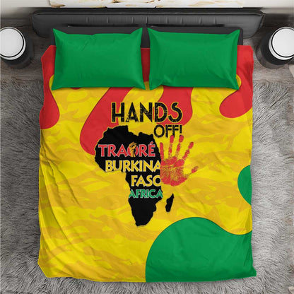 Hands Off Traore Burkina Faso Africa Bedding Set Military Pattern