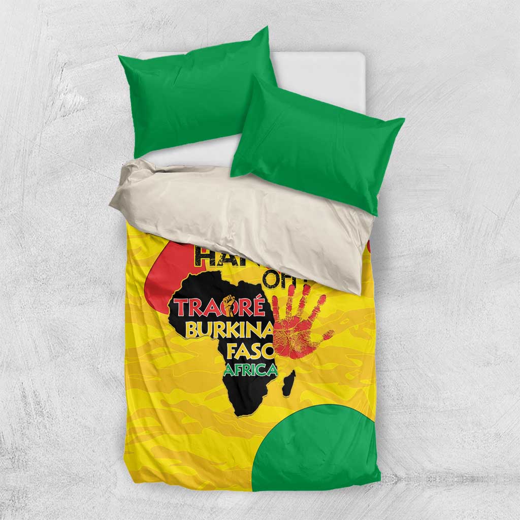 Hands Off Traore Burkina Faso Africa Bedding Set Military Pattern