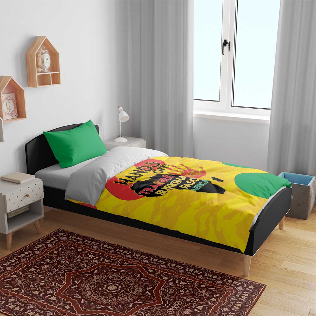 Hands Off Traore Burkina Faso Africa Bedding Set Military Pattern
