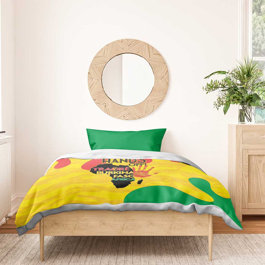 Hands Off Traore Burkina Faso Africa Bedding Set Military Pattern