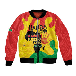 Hands Off Traore Burkina Faso Africa Bomber Jacket Military Pattern