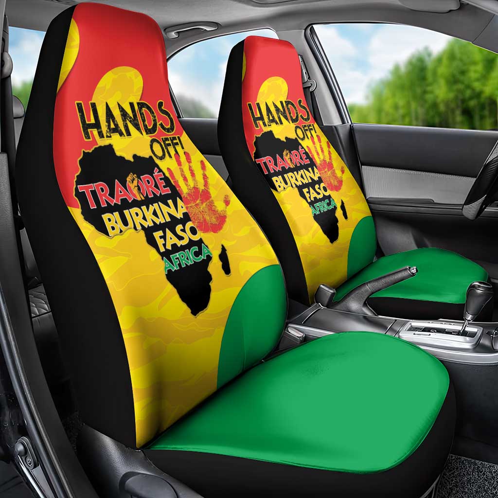 Hands Off Traore Burkina Faso Africa Car Seat Cover Military Pattern