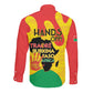 Hands Off Traore Burkina Faso Africa Long Sleeve Button Shirt Military Pattern